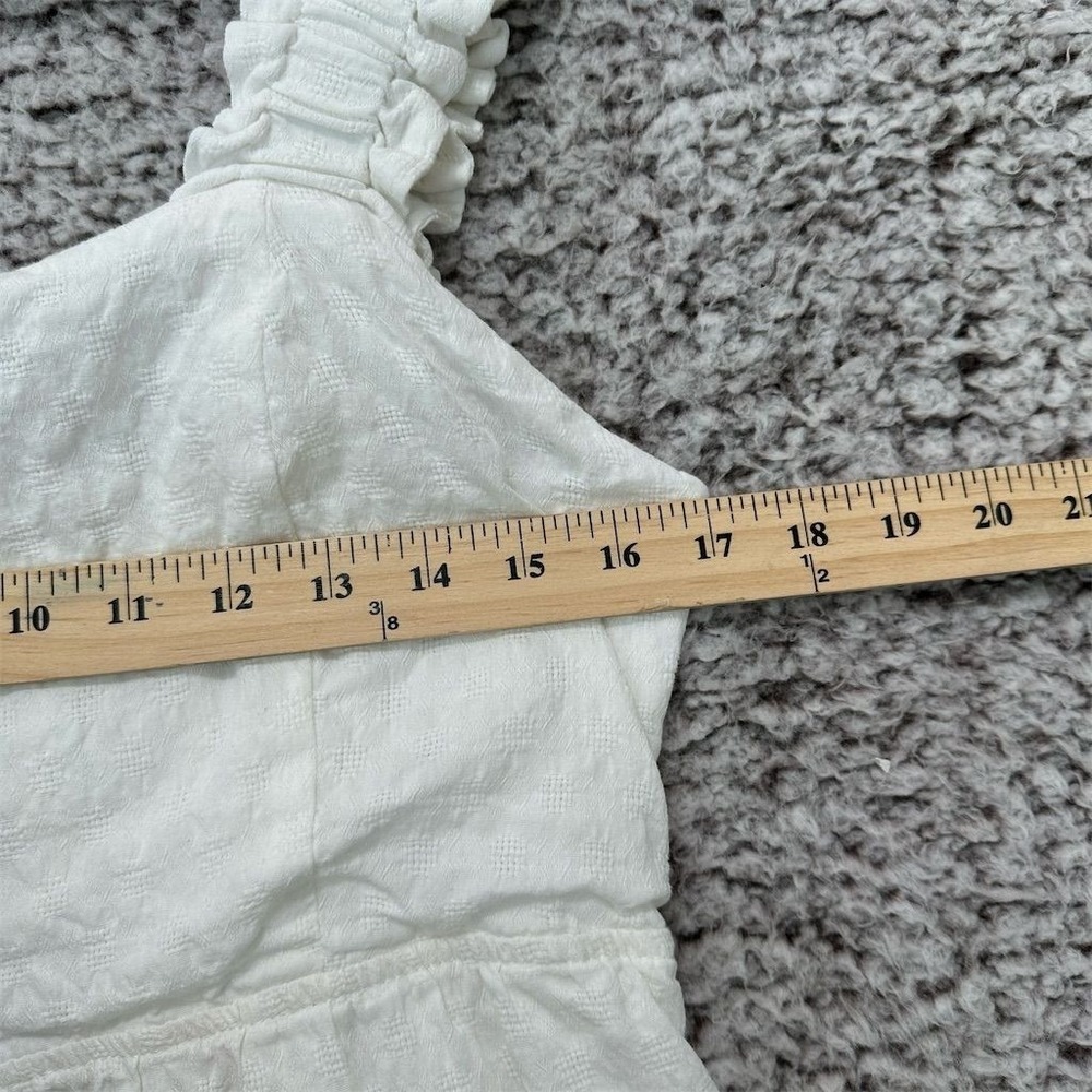 Hailey & Co Womens White Babydoll Midi Sundress Size M Boho Cottagecore Festival - Picture 6 of 7